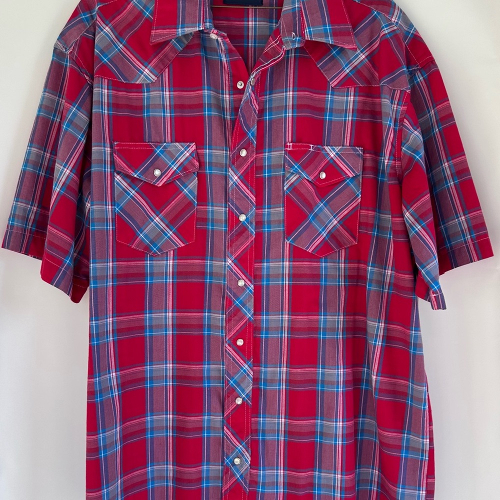 Wrangler Pearl Snap Vintage/ Classic Short‎ Sleeve Shirt